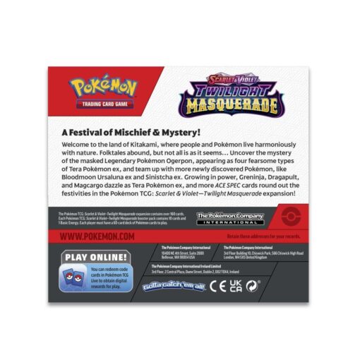 Pokemon TCG: Scarlet and Violet Twilight Masquerade Booster Box (36 Packs) ENG - Image 3